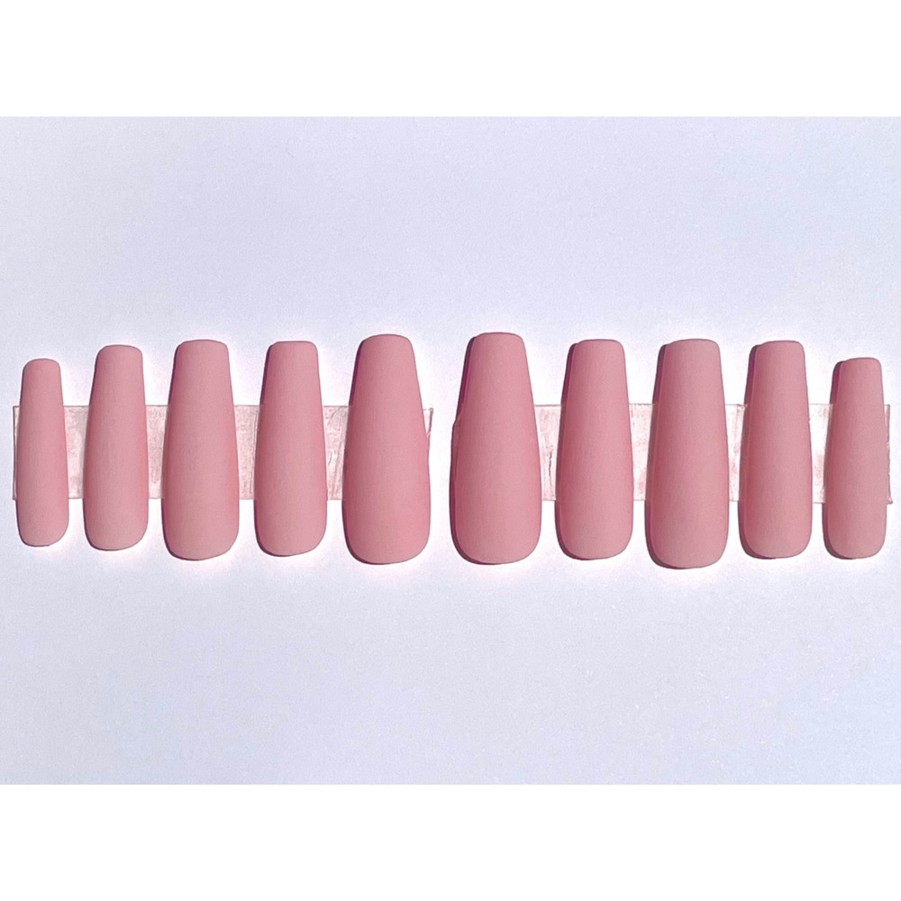 Ballerina Pink Matte Press On Nails Custom Acrylic